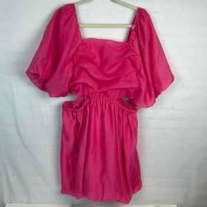 Target Cutout Pink Bubble Hem Dress